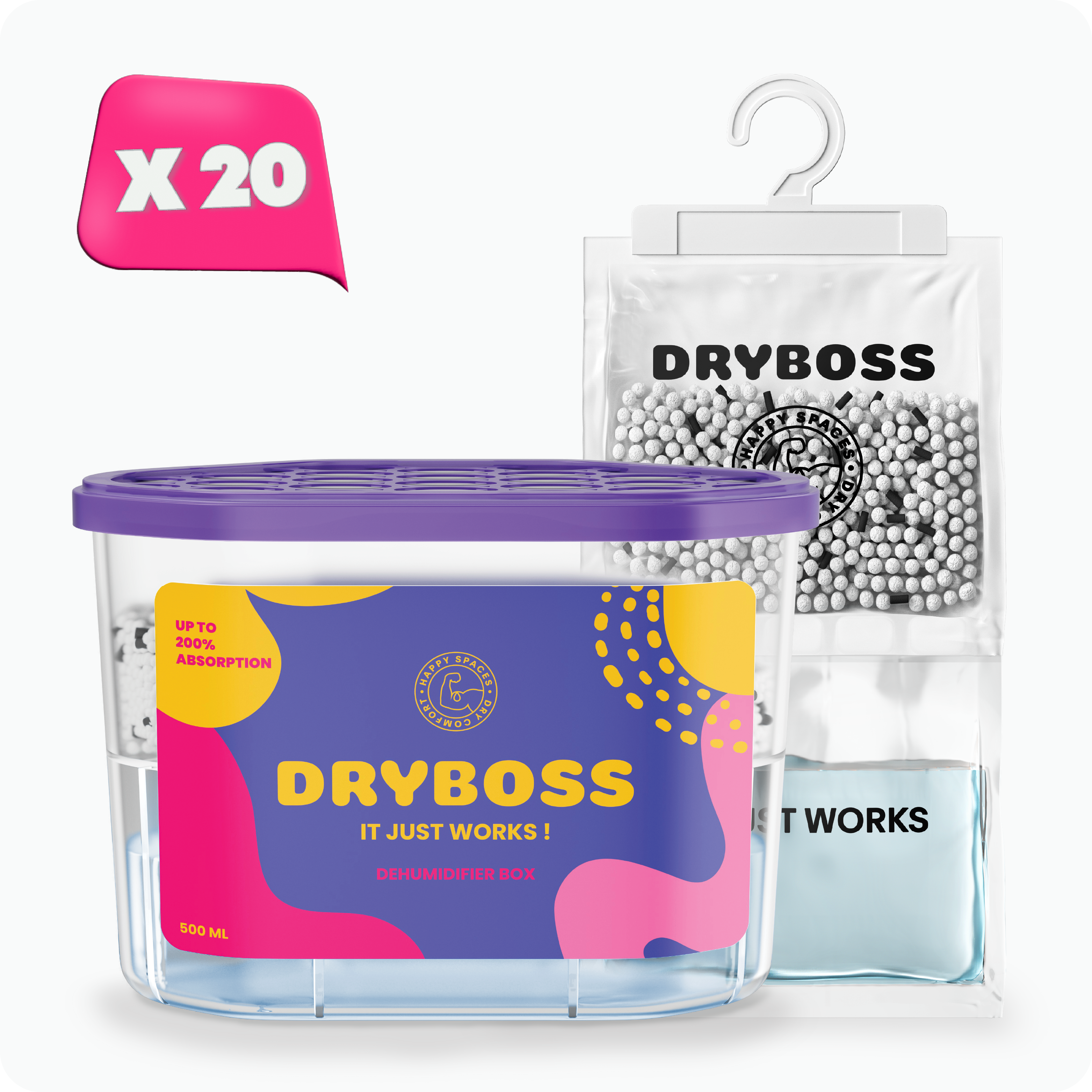 Pack Duo 10 Cajas + 10 Bolsas Deshumidificadoras Antihumedad