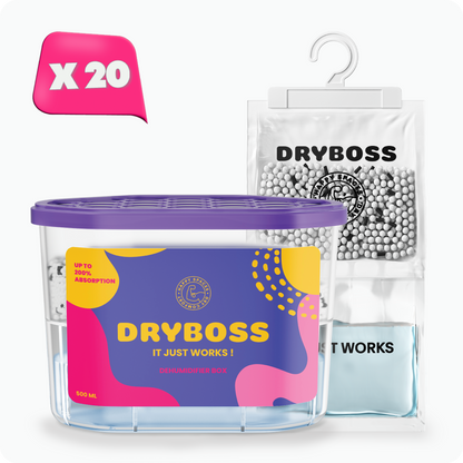 Pack Duo 10 Cajas + 10 Bolsas Deshumidificadoras Antihumedad